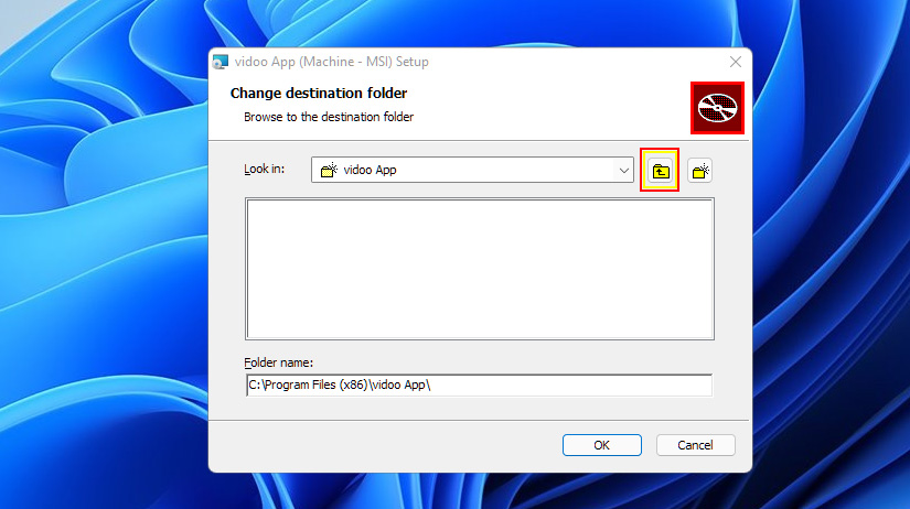 changing destination to a top-level folder.