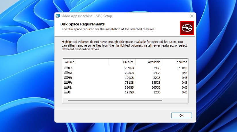 Disk Space Requirements