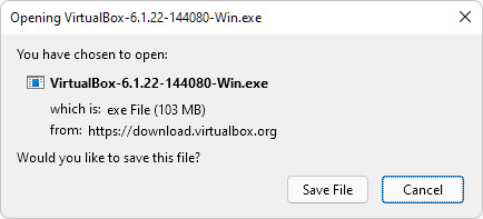 VirtualBox installation Pop-up